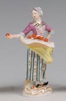Lot 3080 - A Meissen porcelain figure 'The Orange Seller',...