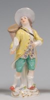 Lot 3081 - A Meissen porcelain figure 'The Lottery Seller'...