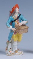 Lot 3087 - A Meissen porcelain figure 'The Peep-Show Man',...