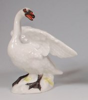 Lot 3122 - A modern Meissen porcelain figure of a swan,...