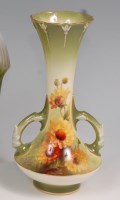 Lot 3131 - A Royal Worcester porcelain footed vase,...