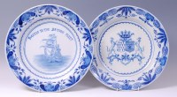 Lot 3149 - *A 19th century Delft blue and white charger,...