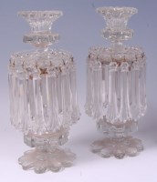 Lot 3154 - *A pair of late 19th century cut clear glass...
