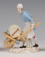 Lot 3075 - A Meissen porcelain figure 'The Vinegar Seller'...
