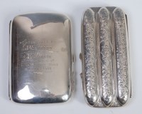 Lot 3180 - A late Victorian silver pocket cigar case,...