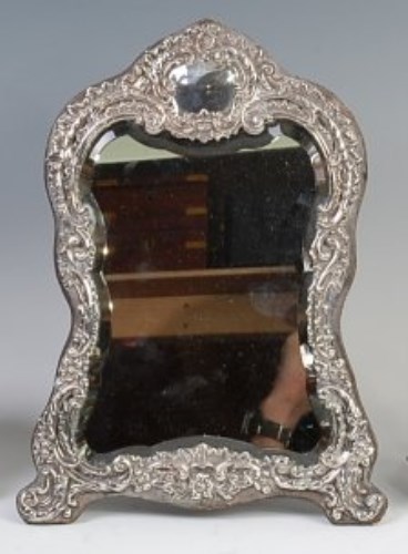Lot 3191 - A late Victorian embossed silver mounted easel...
