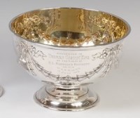 Lot 3195 - An Edwardian silver footed rose bowl, of...