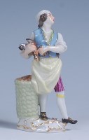 Lot 3088 - A Meissen porcelain figure 'The Chicken Seller'...