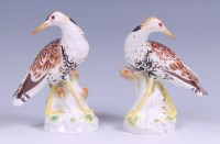 Lot 3100 - A pair of Meissen porcelain ruffs, each with...