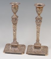 Lot 3202 - A pair of late Victorian Adam style silver...