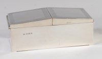 Lot 3220 - An Art Deco silver table cigarette box, having...