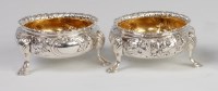 Lot 3223 - A pair of mid-Victorian silver table salts,...
