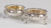 Lot 3224 - A pair of late Victorian silver table salts in...