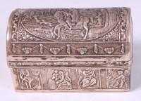 Lot 3225 - *A late 19th century Dutch silver casket, the...