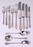 Lot 3228 - A Mappin & Webb silver twelve place setting...