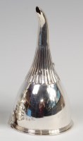 Lot 3232 - A Regency silver two-piece wine funnel, the...