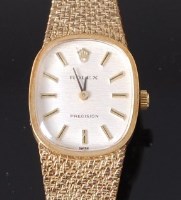Lot 3256 - A ladies Rolex 14ct gold cased wristwatch,...
