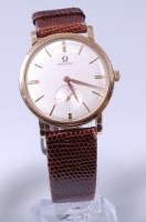 Lot 3278 - An Omega gents 9ct gold cased dress watch,...