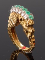Lot 3281 - A Jocelyn Burton 18ct gold, emerald and...
