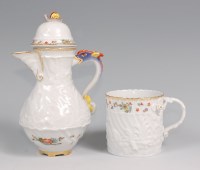 Lot 3128 - A Meissen porcelain coffee pot and cover with...