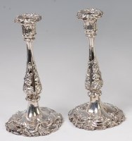 Lot 3201 - A pair of early Victorian silver Rococo...