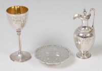 Lot 3209 - A Victorian silver Holy Communion three-piece...