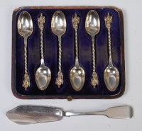 Lot 3211 - A cased set of six Victorian silver Apostle...