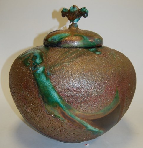 Lot 78 - Evans Designs of California - a large raku and...