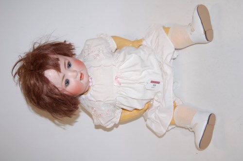 Lot 10 - A Porzellanfabrik-Burggrub bisque headed doll,...