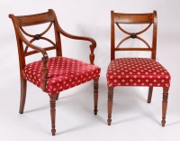 Lot 1534 - A set of eight late Georgian mahogany barback...