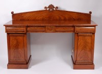 Lot 1535 - A William IV mahogany twin pedestal sideboard,...