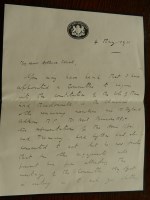 Lot 1021 - CHURCHILL, Winston L.S., Sir, signed letter,...