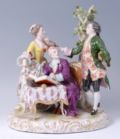 Lot 1088 - A circa 1900 Dresden porcelain figure group,...