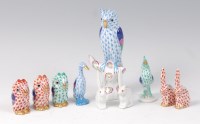 Lot 1095 - A collection of Herend porcelain small animal...