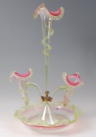 Lot 1102 - A Victorian vaseline glass and cranberry...