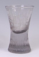 Lot 1106 - A 19th century heavy firing glass, of waisted...