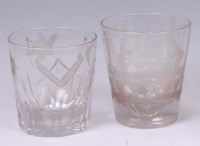 Lot 1111 - A 19th century heavy glass tumbler, with...