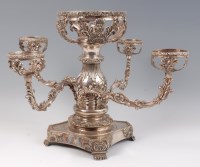 Lot 1123 - A Victorian silver plated cast table...