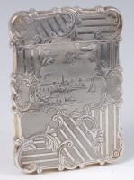 Lot 1128 - An early Victorian silver calling card case,...