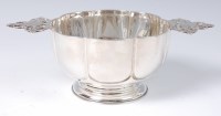 Lot 1136 - A late Victorian silver porringer, of lobed...