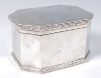 Lot 1137 - A George V silver tea canister, of hinged...