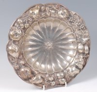 Lot 1160 - A continental silver fruit bowl, having a...