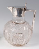 Lot 1163 - A late Victorian cut glass and silver topped...