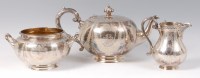 Lot 1169 - A Victorian silver three piece teaset,...
