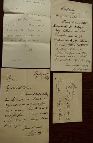 Lot 1013 - Collection of signed letters, from Lords...