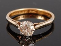 Lot 1221 - An 18ct yellow gold and platinum diamond...