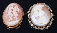 Lot 1248 - A circa 1900 carved shell cameo brooch,...