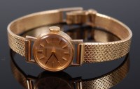 Lot 1257 - A modern Longines 9ct gold cased ladies...