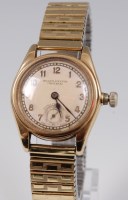 Lot 1258 - A circa 1930 gents Rolex 9ct gold cased Oyster...