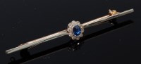 Lot 1268 - An 18ct gold, platinum faced, sapphire and...